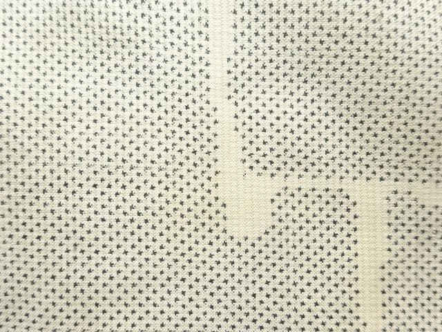 JAPANESE KIMONO / ANTIQUE KIMONO / SILK / OSHIMA TSUMUGI (5 maruki) / WOVEN ABSTRACT